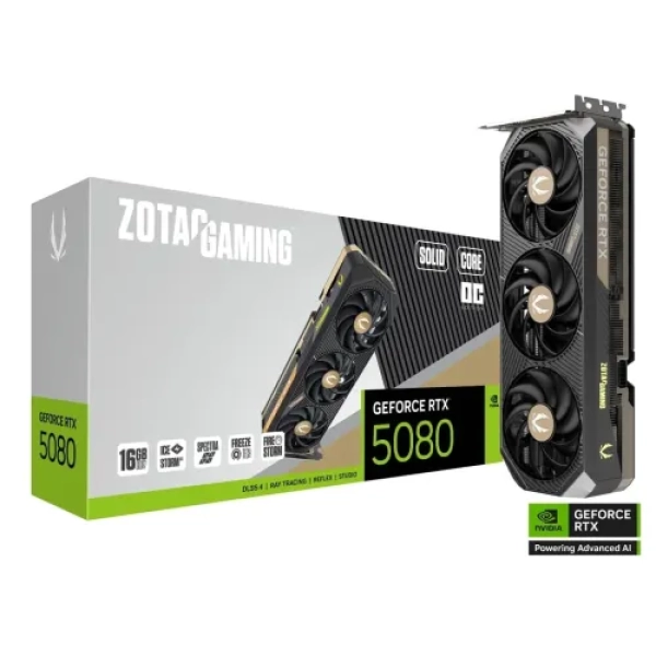 ZOTAC GAMING GeForce RTX 5080 SOLID CORE OC 16GB GDDR7 Graphics Card